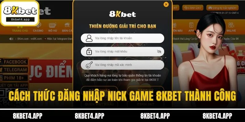 8kbet - 8kbet4.app Cách thức đăng nhập nick game 8KBET thành công